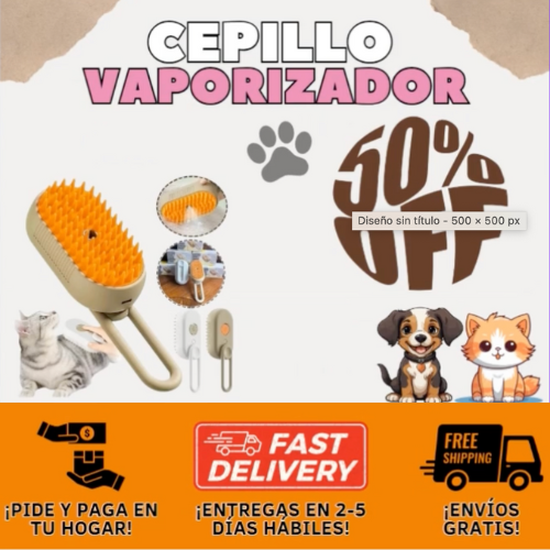 Cepillo mascota vapor